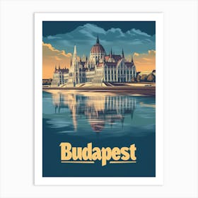 Aihrgdesign A Classic 1960s Travel Poster For Budapest 1 Art Print