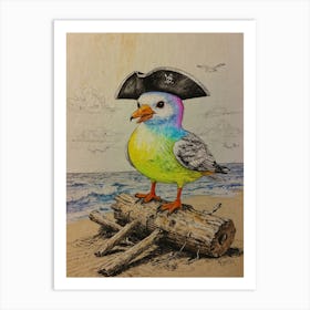 Pirate Bird 6 Art Print