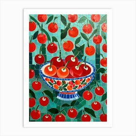 Cherry Bowl Art Print