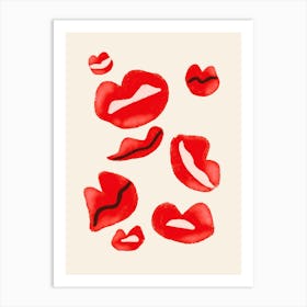 Red Lips Art Print