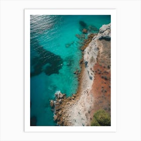 Aerial View Of The Coast Art Print