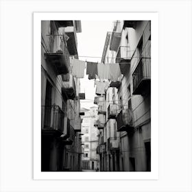 Salerno, Italy, Black And White Photography 1 Art Print