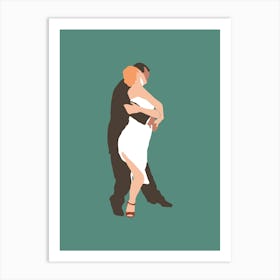 Minimalist Tango Dancers Art Print