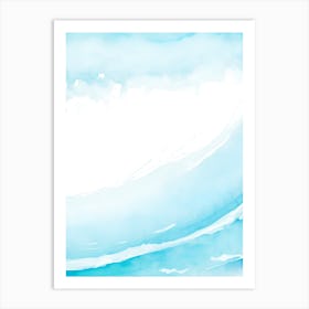 Blue Ocean Wave Watercolor Vertical Composition 57 Art Print