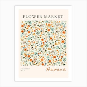 Flower Market Havana Art Print