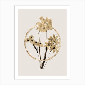 Gold Ring Corn Lily Glitter Botanical Illustration Art Print