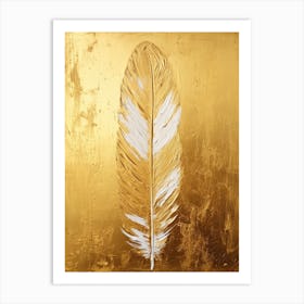 Gold Feather 2 Art Print
