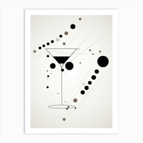 Mid Century Modern Espresso Martini Floral Infusion Cocktail 7 Art Print