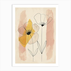 Albuquerque Flower Market Boho Minimalist Style Art Print