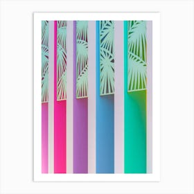 Colorful Rainbow Wall Art At The Saguaro Hotel In Palm Springs Art Print