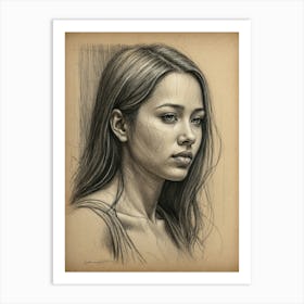 Portrait Of A Young Woman 13 Art Print