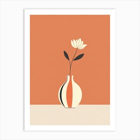 Flower In A Vase Line Art 2 Art Print