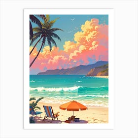 Beach Scene Art Print