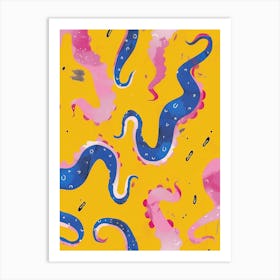 Octopus Pattern 3 Art Print