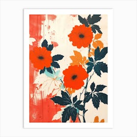 Great Japan  Hokusai Botanical Japanese 19 Art Print