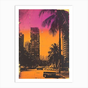 Mumbai Retro Polaroid Inspired 2 Art Print