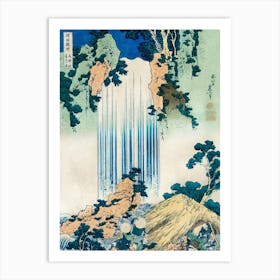 Hokusai Ukiyo-e Waterfall In The Mountains 1 Art Print