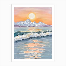 Sunset At The Beach 14 Art Print