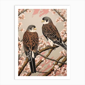 Art Nouveau Birds Poster Falcon 5 Art Print