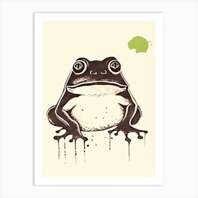 Frog Neutral Colours,  Matsumoto Hoji Inspired Japanese 8 Art Print