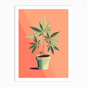 Potted Marijuana, cannabis seria Art Print