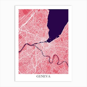 Geneva Pink Purple Art Print