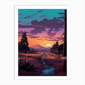 Sunset In The Countryside 2 Art Print