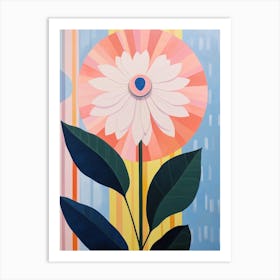 Daisy 2 Hilma Af Klint Inspired Pastel Flower Painting Art Print