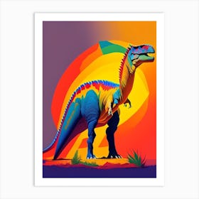 Amargasaurus Primary Colours Dinosaur Art Print