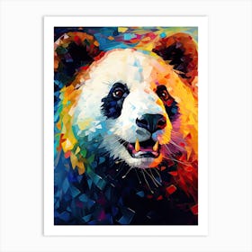 Panda Art In Mosaic Art Style 4 Art Print