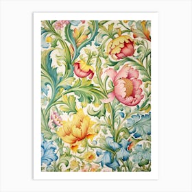 Floral Wallpaper 342 Art Print