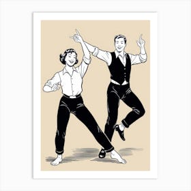 Couple Dancing Art Print