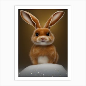 Rabbit In The Snow 1 Art Print