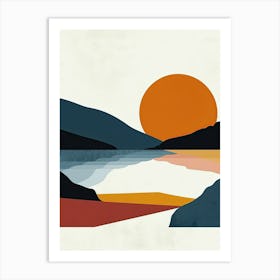 Sunset In The Mountains, Hygge 2 Art Print