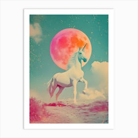 Unicorn In The Moonlight Art Print