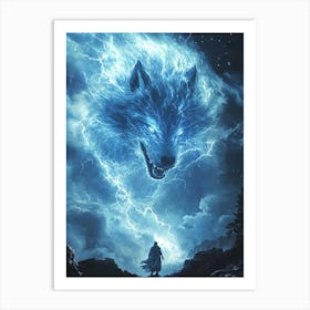 Wolf And Warior Art Print