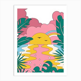 Tropical Sunset Art Print