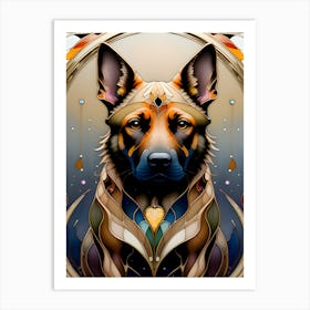 German Shepherd~ Escape Clause ~ Reimagined Art Print