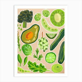 Green Vegetables 1 Art Print