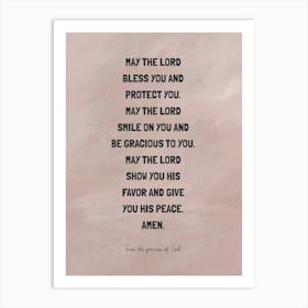 May The Lord Bless You And Protect You 02 Art Print