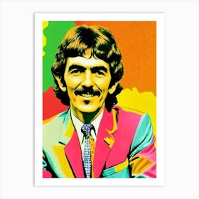George Harrison Colourful Pop Art Art Print