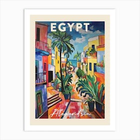 Alexandria Egypt 1 Fauvist Painting  Travel Poster Art Print