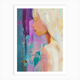 'Love' Girl Abstract Art Art Print