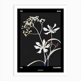 No Rain No Flowers Poster Babys Breath 7 Art Print