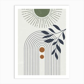 Sun And Leaves Art Print