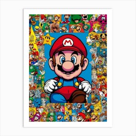 Mario Bros 9 Art Print