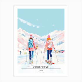 Courchevel   France, Ski Resort Poster Illustration 0 Art Print