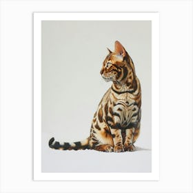 Bengal Cat Painting 4 Art Print