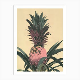 Pineapple Tree Colourful Illustration 1 Art Print