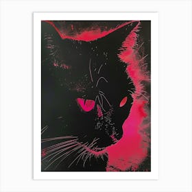 Cat With Red Eyes 8 Art Print